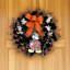 Couronne d'Halloween Disney Mickey Mouse de 66 cm (26 pouces) préilluminée avec 45 lumières DEL, décoration orange et noire