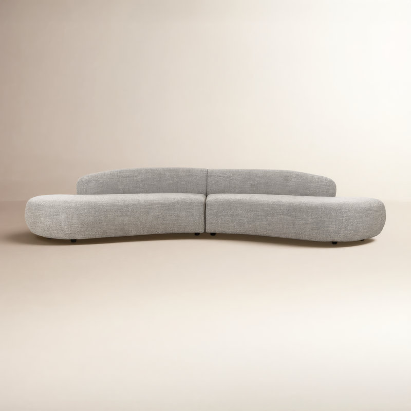 Belen Double Chaise-159”-Thames Coal, Thames Polyester Blend