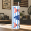 Verre patriotique 20 oz avec couvercle et tasse en acier inoxydable Patriotic Fish Stripe