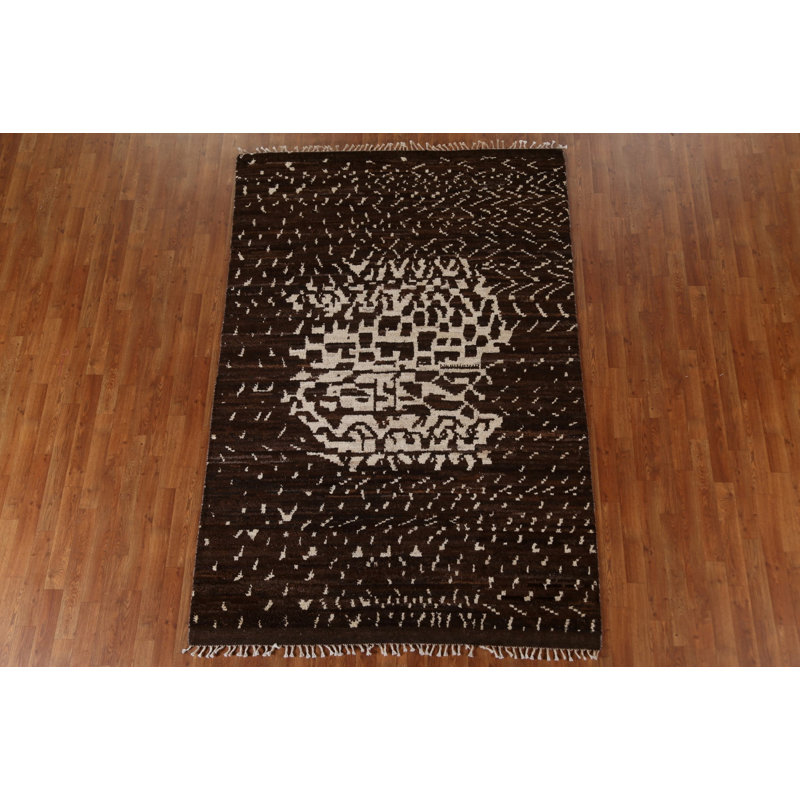 Tapis marocain brun foncé 6 x 8