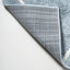 Tapis bleu clair / blanc à motif de treillis et de diamants Bertrice-1371709284