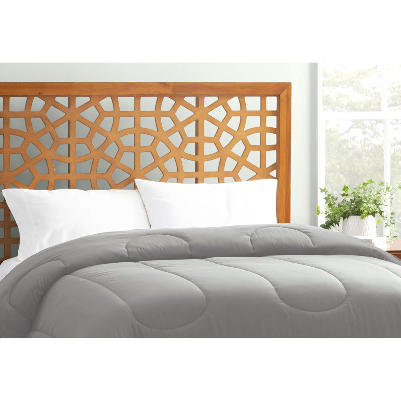 Ensemble de lit dans un sac léger Wayfair Basics®, Édredon simple + 5 pièces supplémentaires, Gris clair
