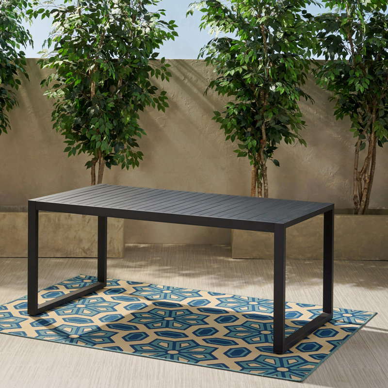 Table de salle à manger d'extérieur en aluminium