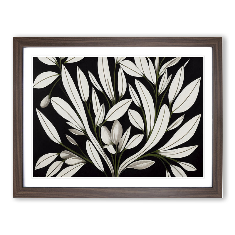 Fantastic Flowers - Single Picture Frame Print, 34cm H x 46cm W x 2cm D, Walnut Framed