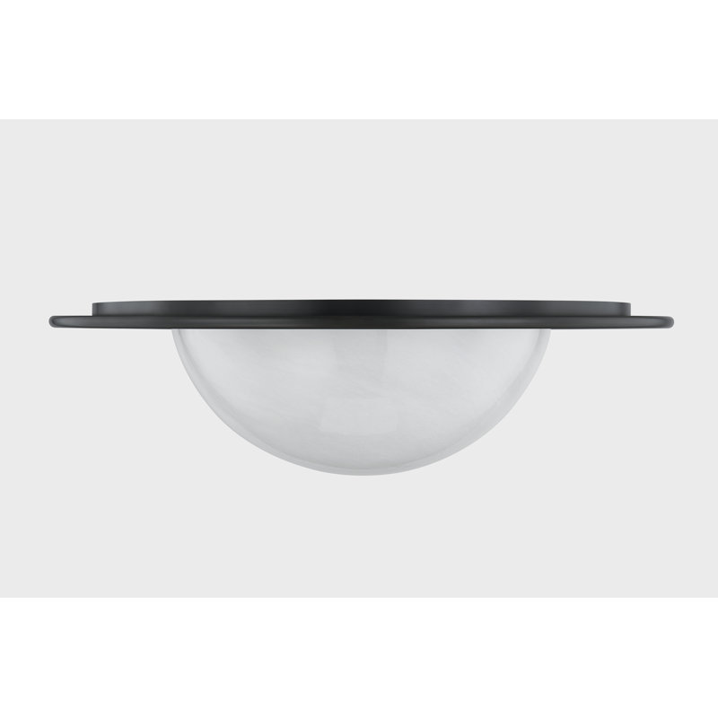 Geraldton 1 Light Flush Mount, Bronze, 6" H x 21" W x 21" D
