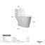 Thor One-Pieve elongated dual-flush toilet, Glossy white