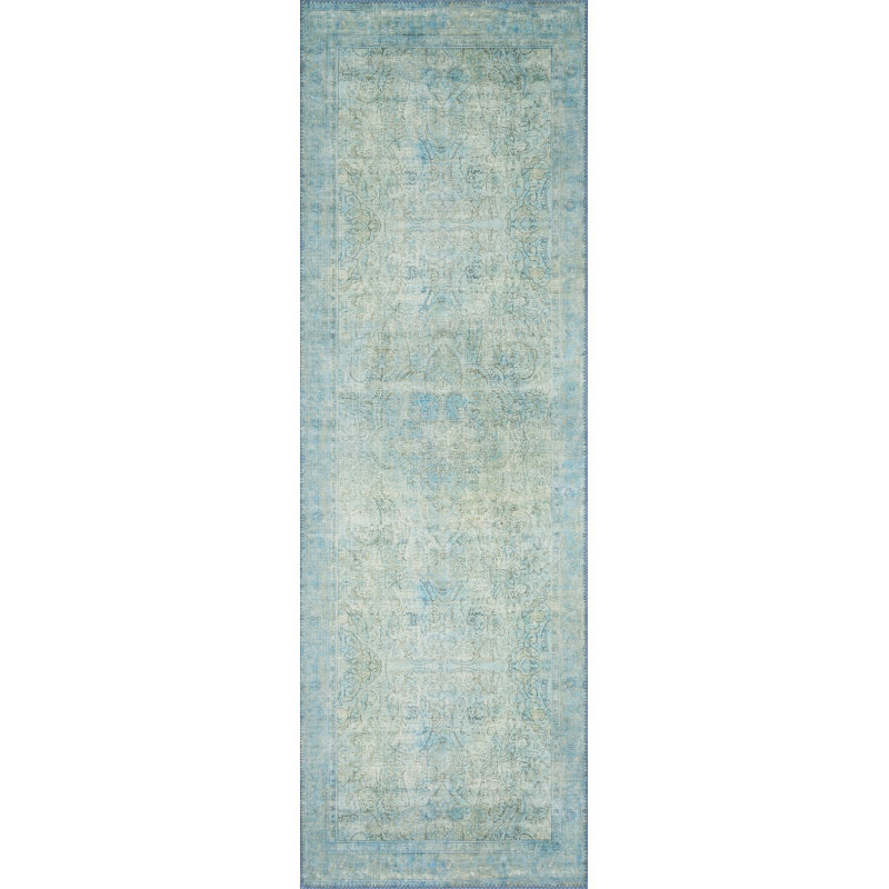 Dereck Hand Hooked Oriental Indoor Rug, Runner 2'6" x 7'6"