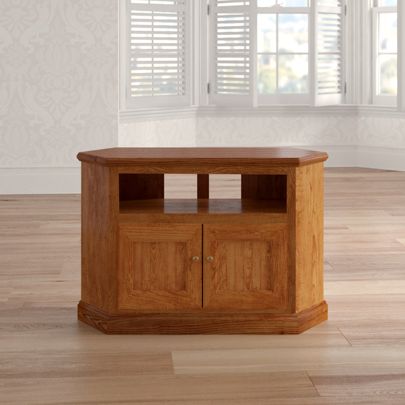 Didier Unfinished TV Stand for TVs up to 55",  27" H x 50" W x 17" D, Light Oak