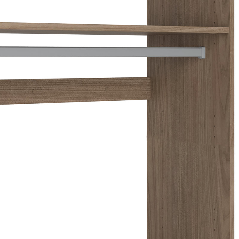 76 5/16'' Closet System, Brown