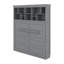 Grand lit escamotable mural avec tablettes supérieures et port USB-869027073