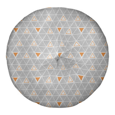 Coussin de sol classique à motif de triangles dessinés à la main