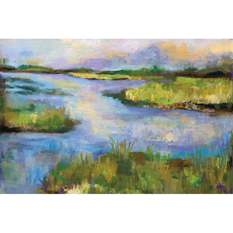 Connecticut Marsh by Jeanette Vertentes - Wrapped Canvas Painting, 20cm H x 30cm W
