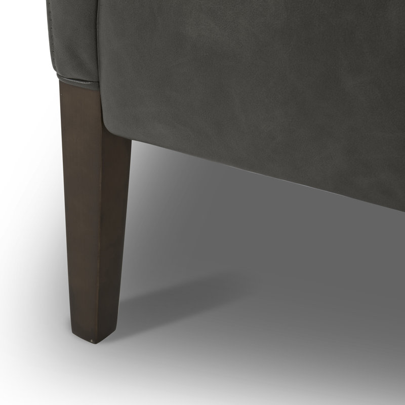Fauteuil large de 31,1 po Aquino, Similicuir gris