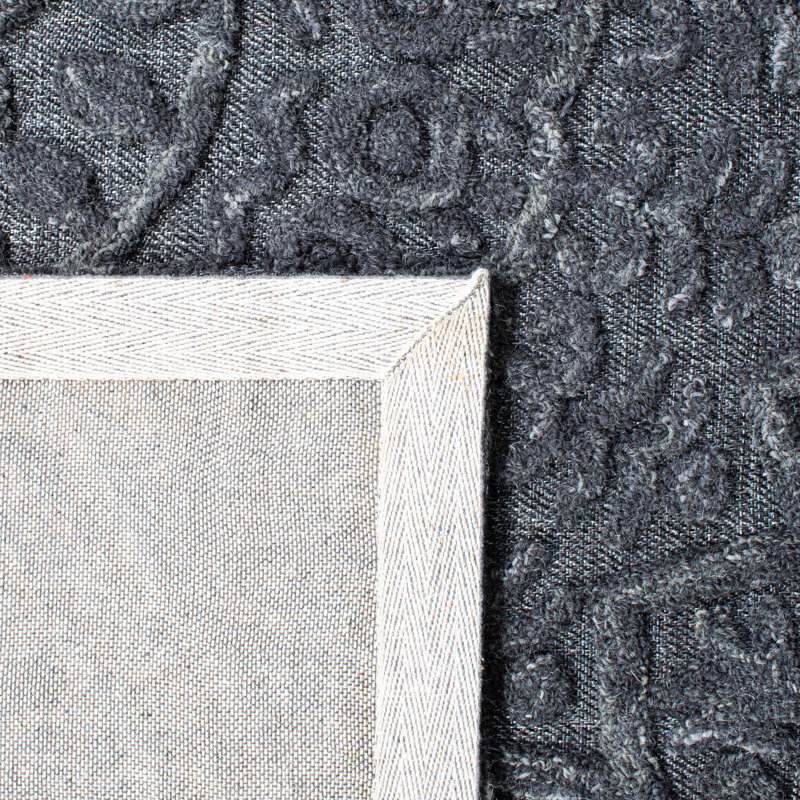 Aughe Hand Tufted Performance Geometric Rug, Square 6'
