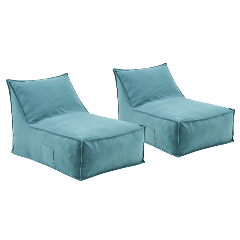 Fauteuil à billes avec housse amovible Brody, Sarcelle