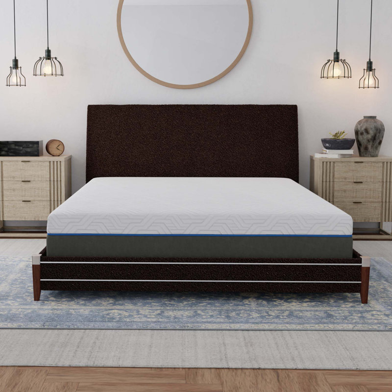Matelas 12 po en mousse viscoélastique gélifiée ferme avec support de bord et grille d'aération, Grand