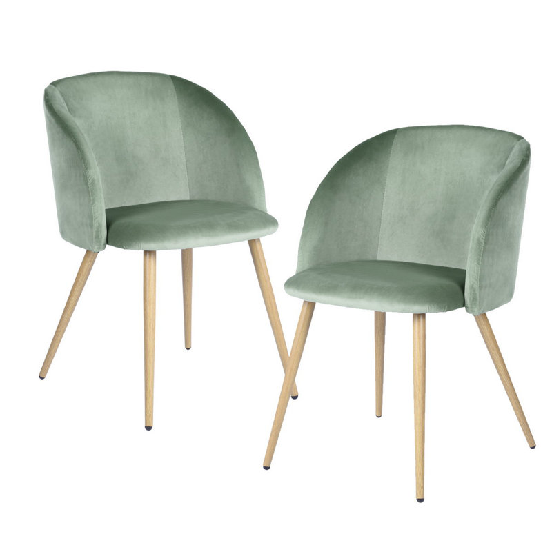 Atlas 50cm H Polyester Blend Upholstered Side Chair, Olive Green