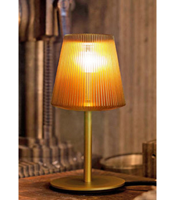 Lampe de table Bramah, Or pâle, H 8,85 po x l 4,56 po x P 4,56 po
