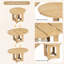 Table de salle à manger ronde extensible Farmhouse avec rallonge amovible (41,1 po à 57,1 po, naturel, 4 à 6 places)-1124725355