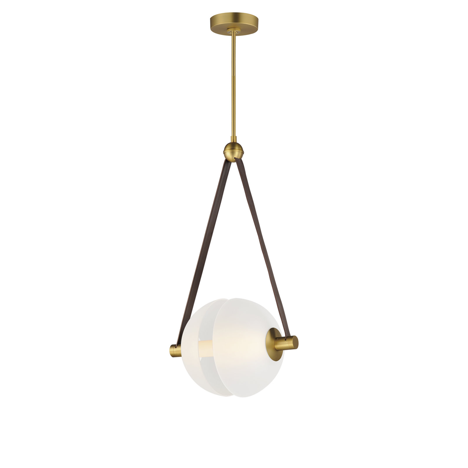Alessandrina Single Light Frosted Glass Dimmable Pendant, 11.75" H x 17.25" W x 11.75" D
