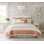 Ensemble d'édredon en percale de coton 9 pièces 9 pièces - Cottage avec nervures et dentelle