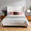 Grande tête de lit tapissier Harper, tête de lit haute de 54 po, simplicité élégante, aucun sommier nécessaire, assemblage facile, grand lit, toile ivoire texturée-706799590
