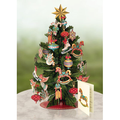Pop Up Cards, 3D Popup Greeting Cards, Birthday Gift Cards, Note Card & Envelope,15" Christmas Tree