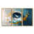 Toile avec cadre flottant or