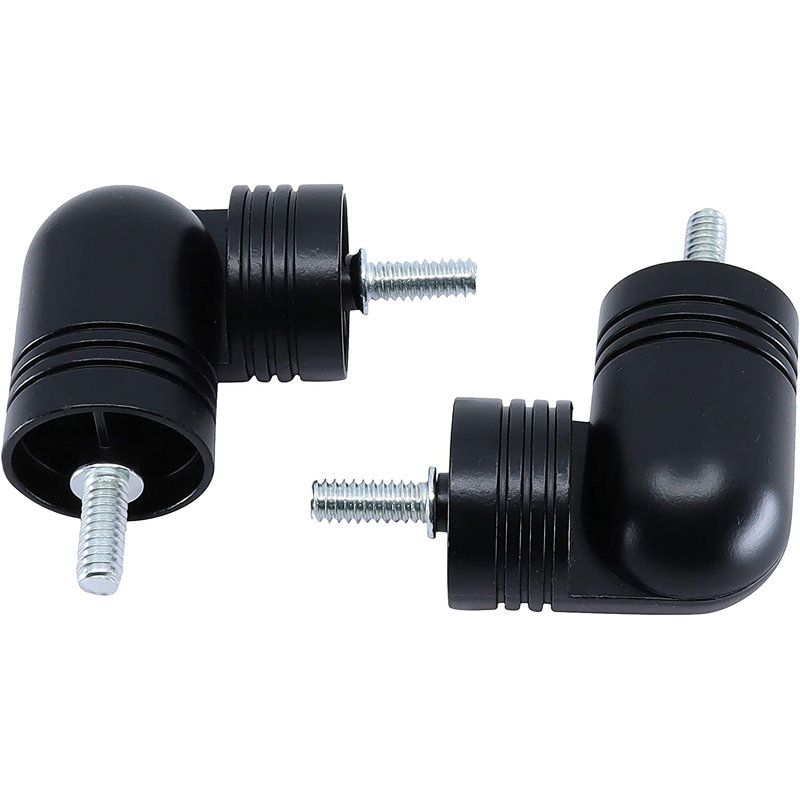 Meriville Hinged Elbow Connector, 2 pcs, 1.125", Black