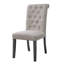 Ensemble de 2 chaises d'appoint en lin beige et gris Yabeina