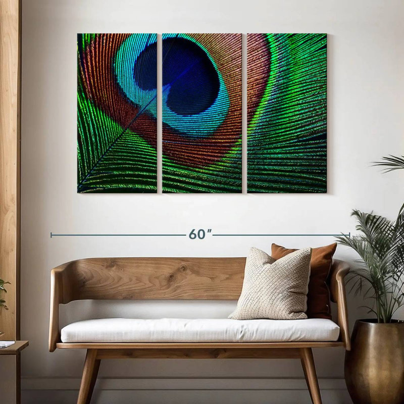 Brampt Fine Peacock Feather, 32" H x 50" W