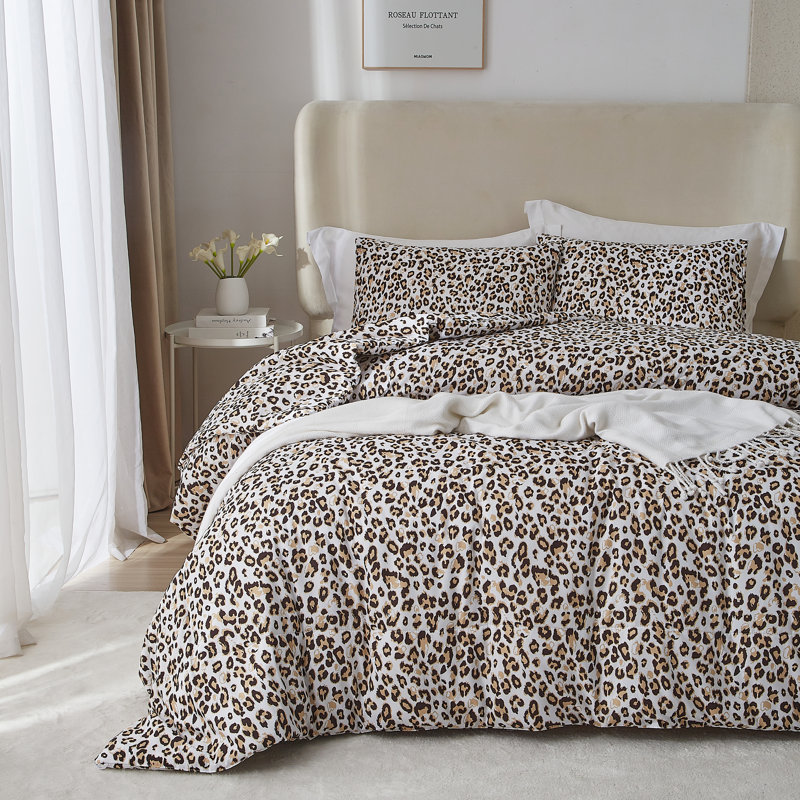 Microfiber Modern Style Comforter Set, Queen Duvet Cover + 2 Queen Pillowcases