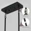 Luminaire suspendu de style campagnard industriel en bois rouge 32 po, lustre 5 lumières pour salle à manger, îlot de cuisine, décor de café