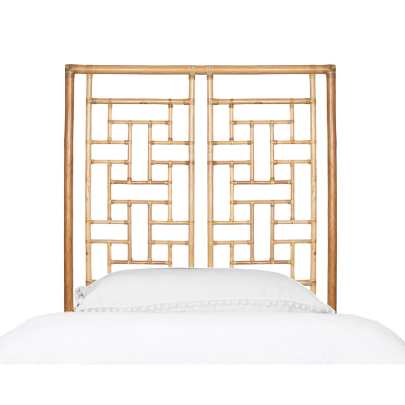 Tête de lit à découpes en rotin Ohana, Simple, Naturel