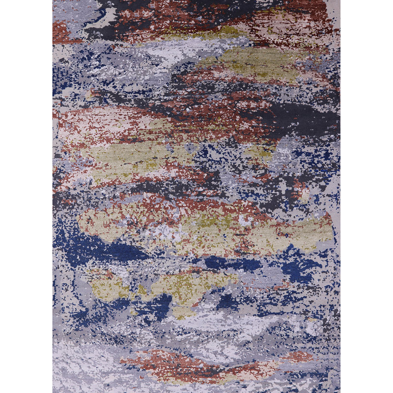 Tapis bleu / brun / vert Buckhall, Rectangle 4 pi x 6 pi