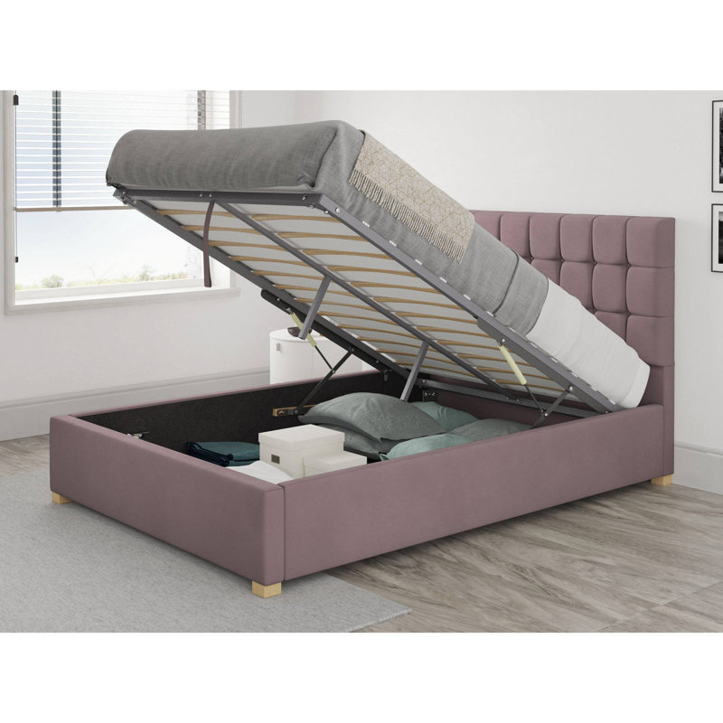 Chevalier Upholstered Ottoman Storage Bed, Super King (6'), Blush