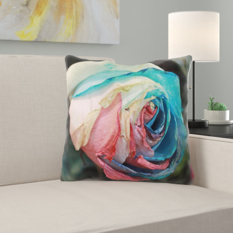 Bernhardt Flowers Throw Pillow, Microsuede, Indoor