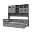 Lit de jour en bois avec armoires intégrées, tablettes et couchette coulissante flexible-754983553-754983554
