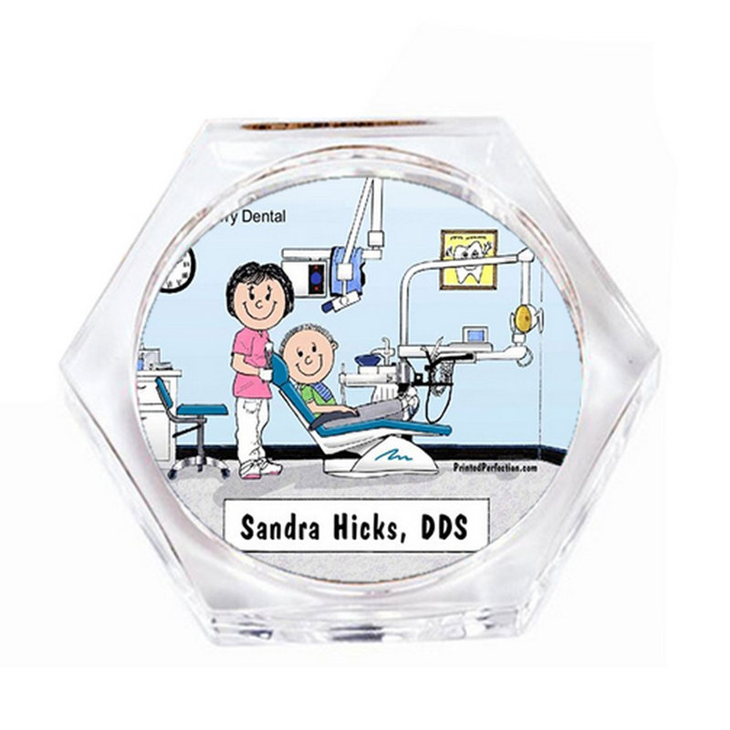 Personalist Dentist - Ensemble de cadeau pour sous-verre féminin (4 sous-verres), Oui