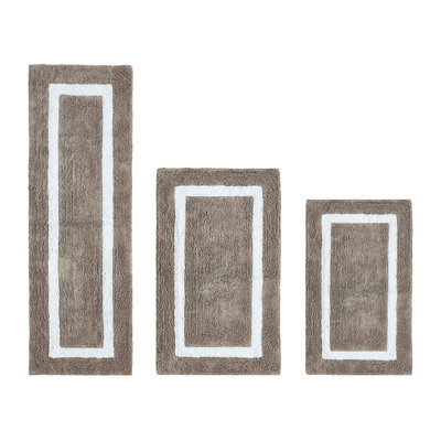 Atle Reversible Cotton Tufted Bath Rug Set