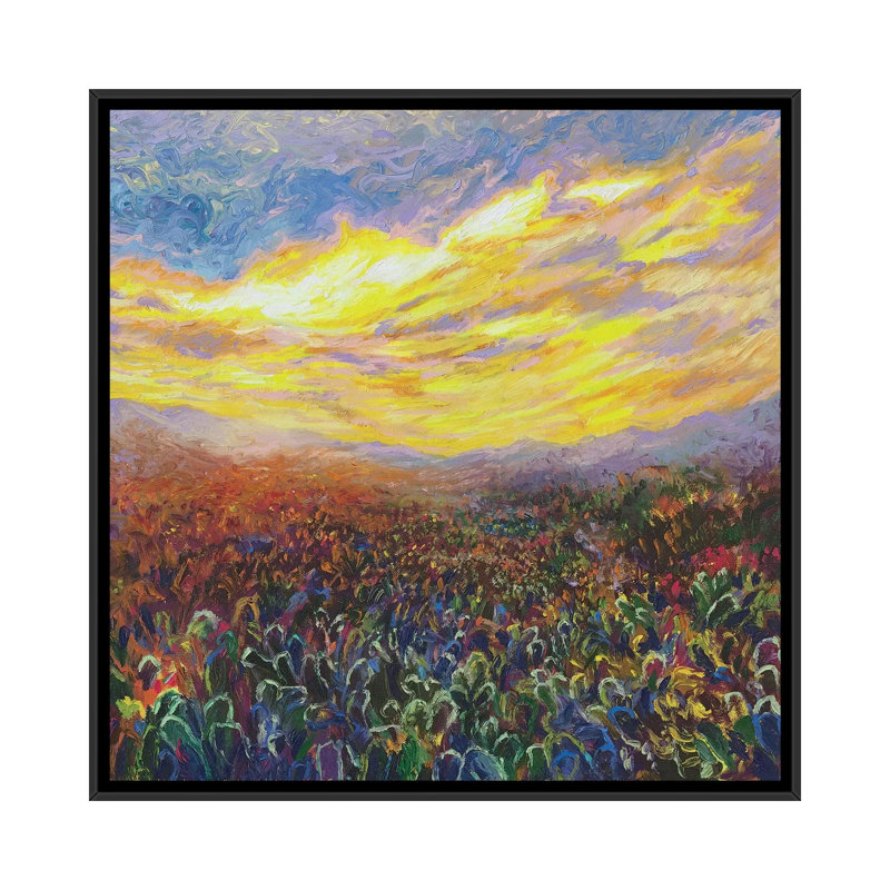 « iris scott-épiphytes », reproduction d’art sur toile tendue, H 18 po x l 18 po x P 1,5 po, Toile avec cadre noir