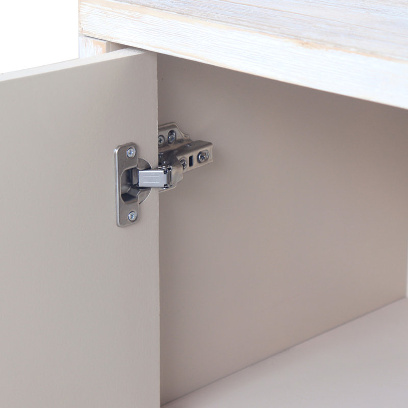Buffet à 4 portes avec rangement en bois. Bois naturel lavé, bureau de salle à manger tendance, Bois naturel délavé