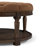 Maven Lane Mesa Round Upholstered Coffee Table In Aged Brown With Clay Brown Fabric-114768759