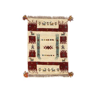 One-of-a-Kind Hand-Knotted Beige/Brown 1'4"" x 2' Area Rug -  Pasargad NY, D09756a