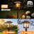 12 Pack Waterproof Auto On/Off Solar Pathway Lights for Your Garden, Landscape, Path, Yard, Patio, Driveway,Walkway Decor, Brown-133070342