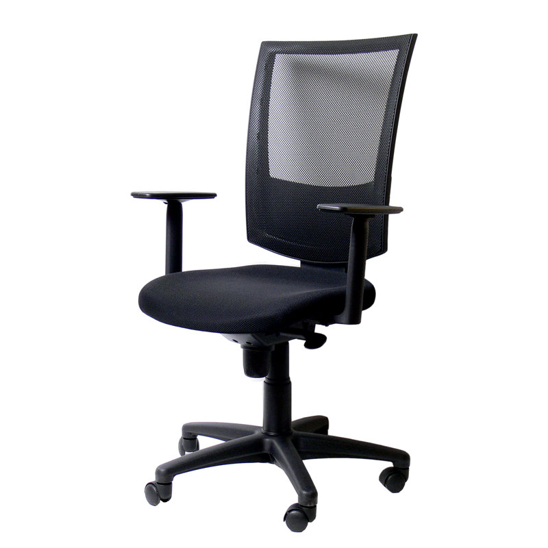 Office Chair, Black, Rigid T-armrests