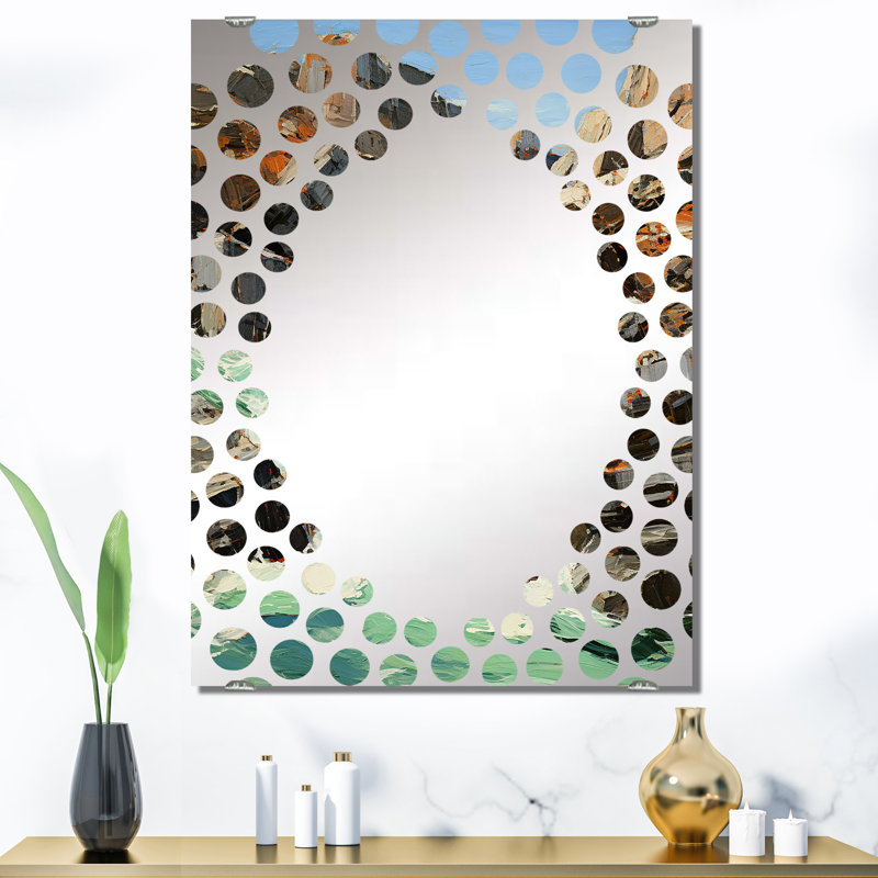 Lengade - Miroir à vagues abstrait moderne, décoration murale MIR139458, 40 po x 30 po