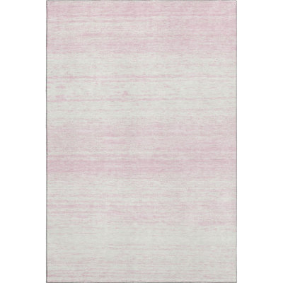 Premium Machine Washable Prisco Pink Rug
