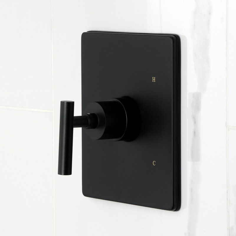 Kingston Brass Manhattan Single-Handle Pressure Balanced Tub And Shower Faucet, Matte Black