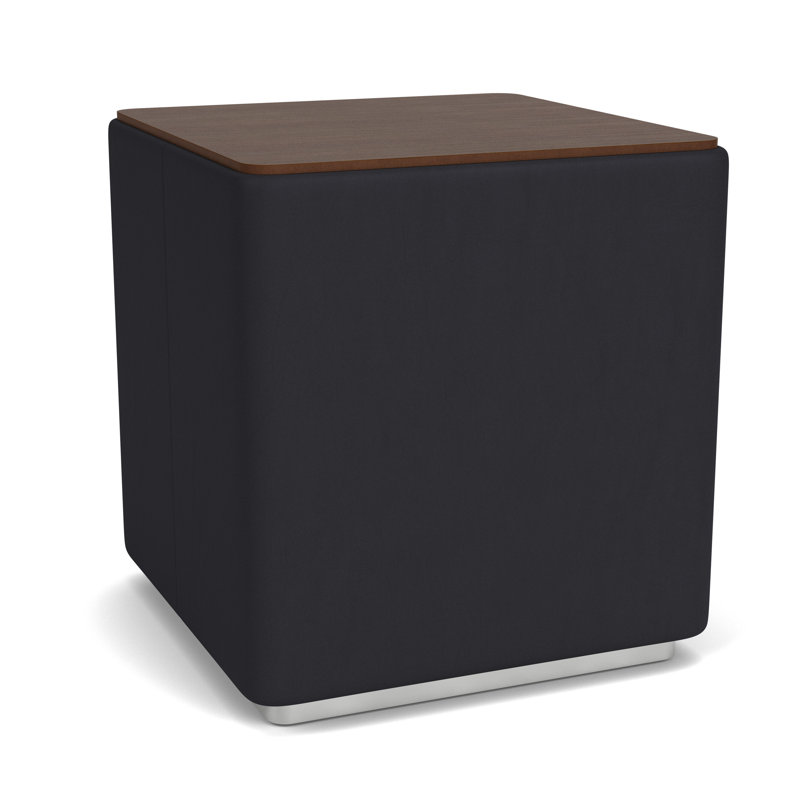 Table de salon avec plateau en stratifié Darsey, Noyer Riftwood, 20", Argent; noir Patriot Plus